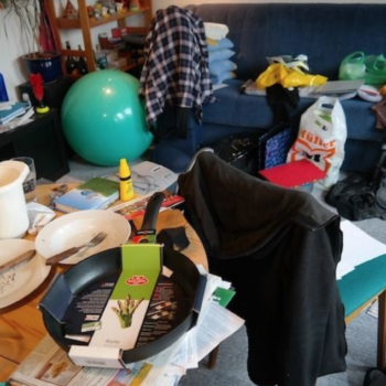 A room full of clutter
