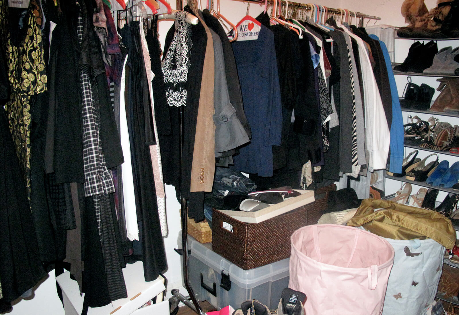 Closet with clutter